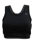 Sport Bra Dama Negro Espalda ligera negra