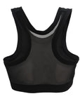 Sport Bra Dama Negro Espalda ligera negra