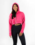 Sudadera RULER Croptop Oversized color Rosa