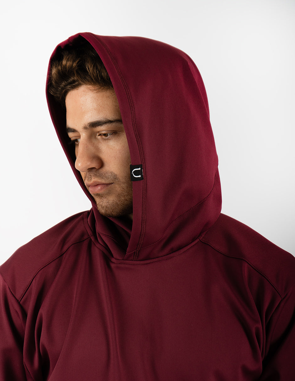 Sudadera con Gorro Manga larga Vino