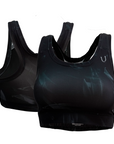 Sport Bra Negro Pinceleado