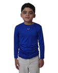 Playera Compression Manga larga Niño Color Azul Rey