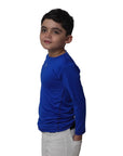 Playera Compression Manga larga Niño Color Azul Rey