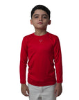 Playera Compression Manga larga Niño Color Rojo