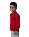 Playera Compression Manga larga Niño Color Rojo