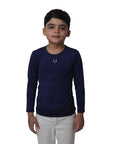 Playera Compression Manga larga Niño Color Azul Marino