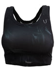 Sport Bra Negro Pinceleado