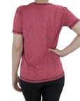 Blusa Dama Cuello Redondo Rosa Jaspe