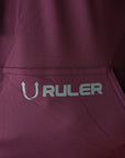 Hoodie RULER Manga corta guinda