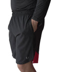 Shorts Training RULER Negro vista Roja