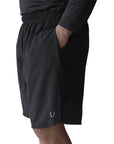 Shorts Training RULER Negro vista gris