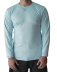 Playera manga larga compression Baby Blue