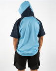 Sudadera con Gorro Manga Corta Baby Blue