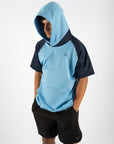 Sudadera con Gorro Manga Corta Baby Blue