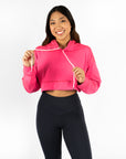 Sudadera RULER Croptop Oversized color Rosa