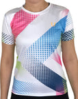 Blusa running brihlo bloques blanca