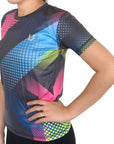 Blusa running brihlo bloques azul-gris