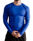 Playera manga larga compression Azul Rey