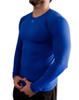 Playera manga larga compression Azul Rey