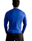 Playera manga larga compression Azul Rey